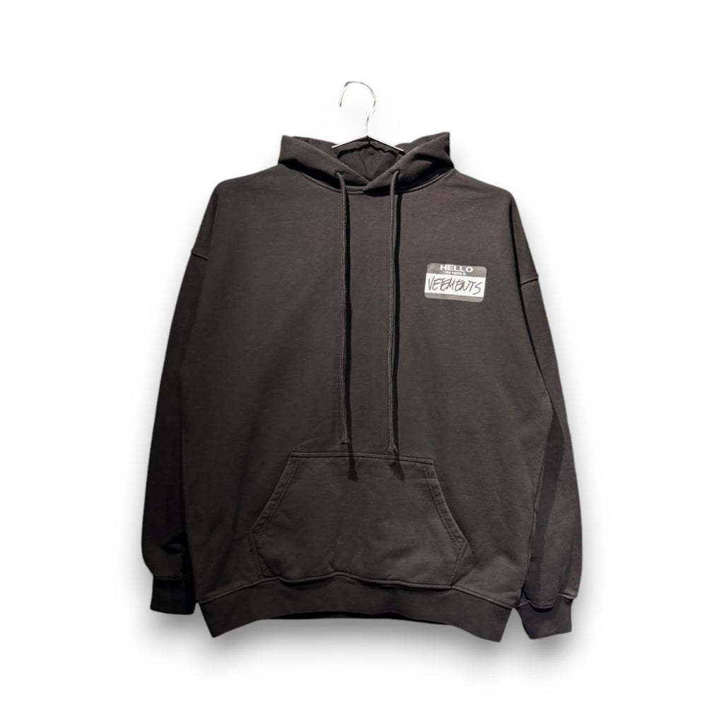 Hoodie Vetements Hello My Name Is....