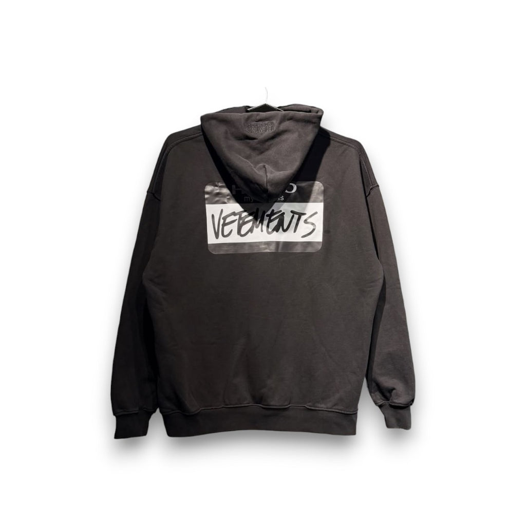 Hoodie Vetements Hello My Name Is....