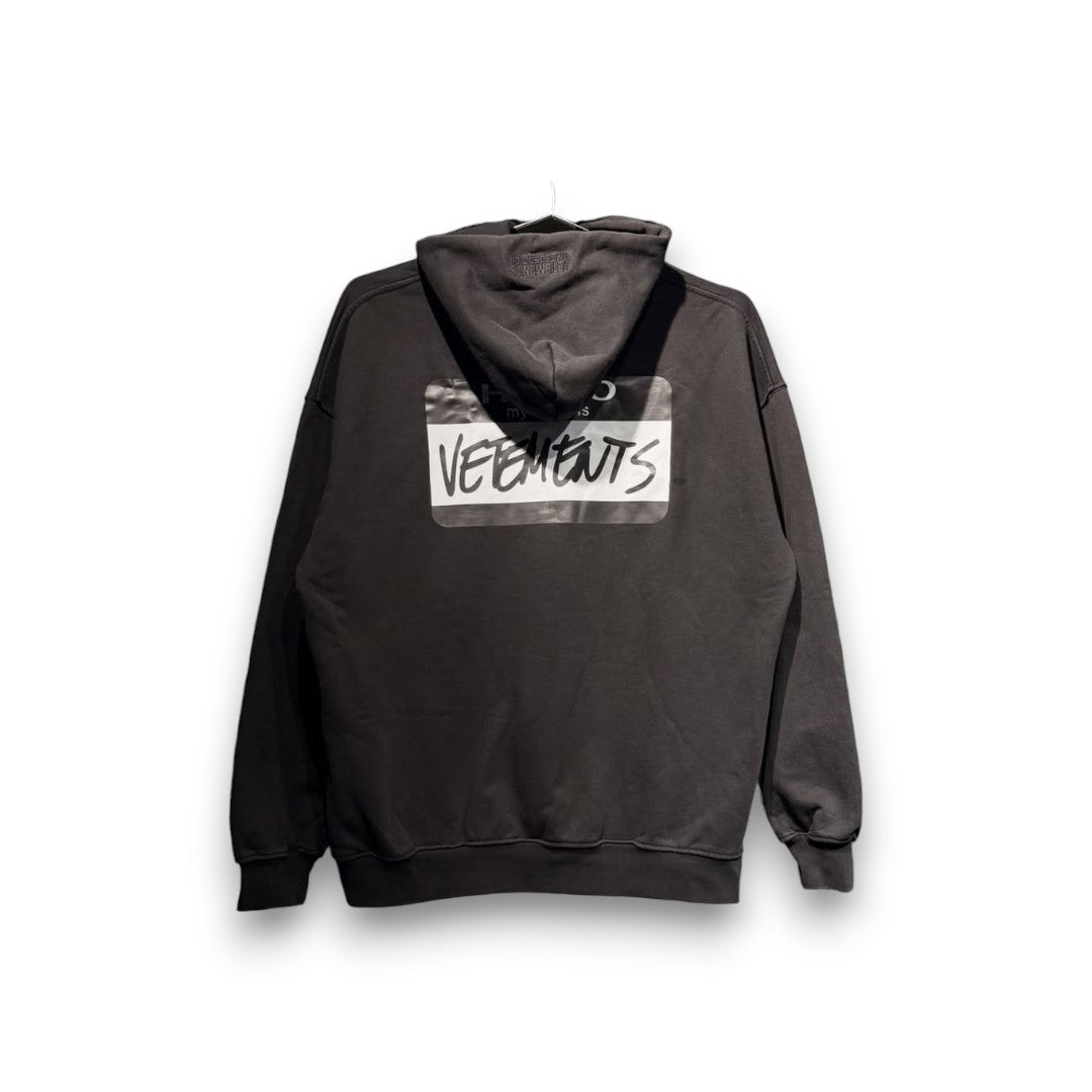 Hoodie Vetements Hello My Name Is....