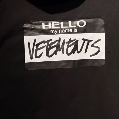Hoodie Vetements Hello My Name Is....